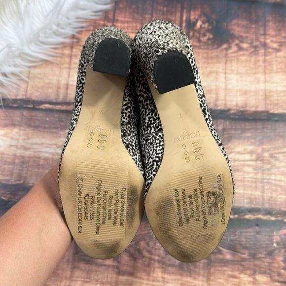 RELISTED J. Crew Hair Leopard Heels Spotted - Picture 9 of 11